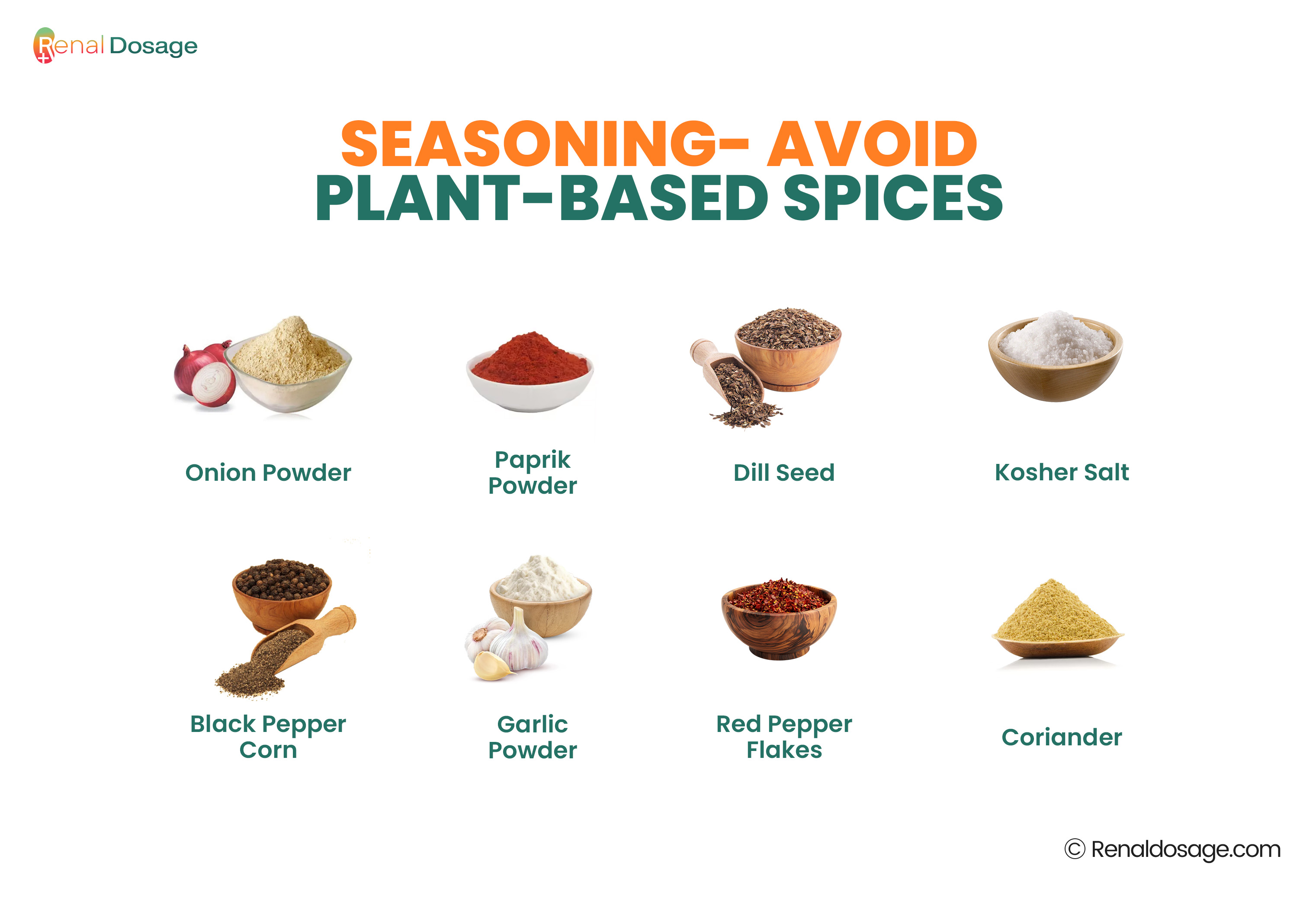 Seasoning- Avoid plant-based spices